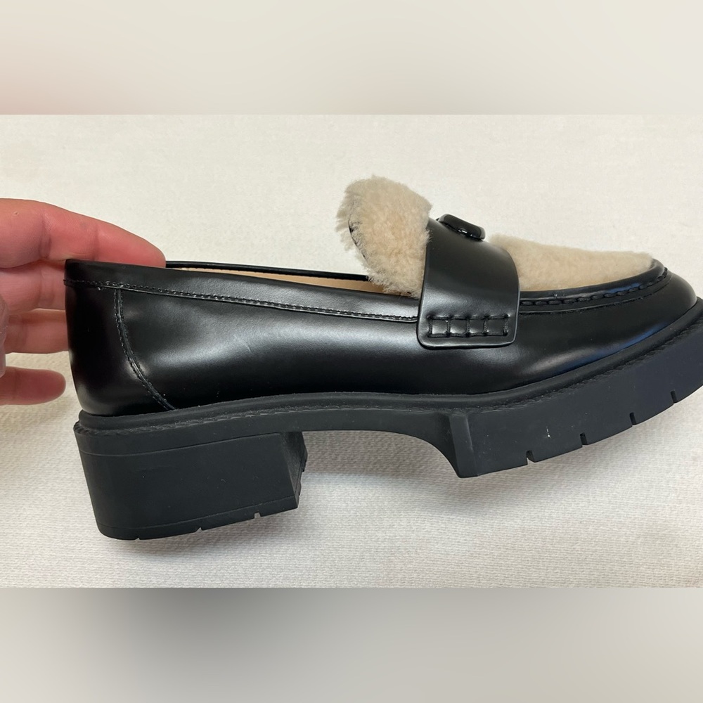 Coach Leah Shearling Loafer Flats 6.5 - Picture 9 of 13